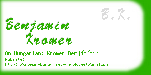 benjamin kromer business card